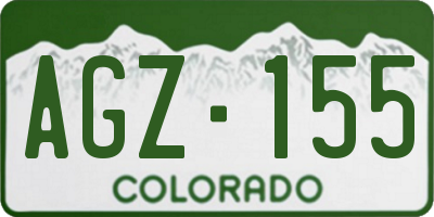 CO license plate AGZ155