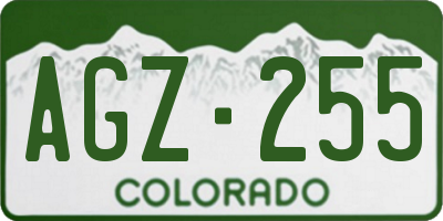 CO license plate AGZ255