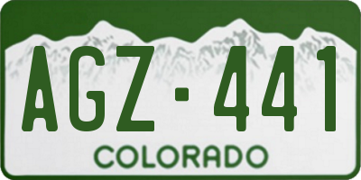CO license plate AGZ441