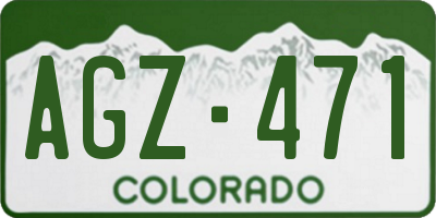 CO license plate AGZ471