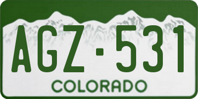 CO license plate AGZ531