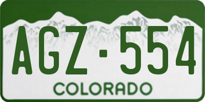 CO license plate AGZ554