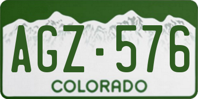 CO license plate AGZ576