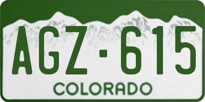 CO license plate AGZ615