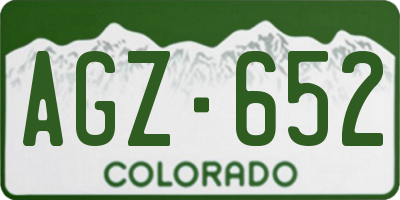 CO license plate AGZ652