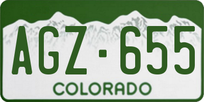 CO license plate AGZ655