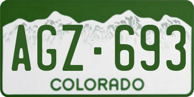 CO license plate AGZ693