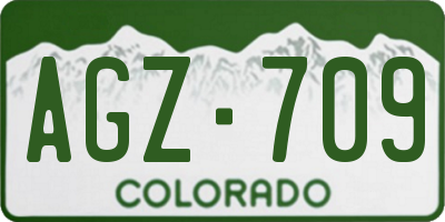 CO license plate AGZ709