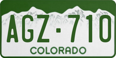 CO license plate AGZ710