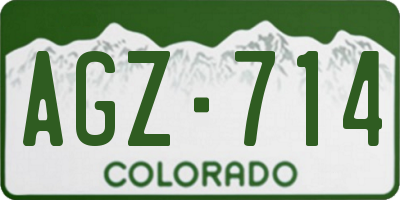 CO license plate AGZ714