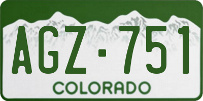 CO license plate AGZ751