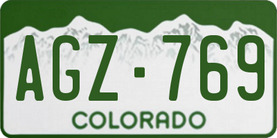 CO license plate AGZ769