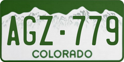 CO license plate AGZ779