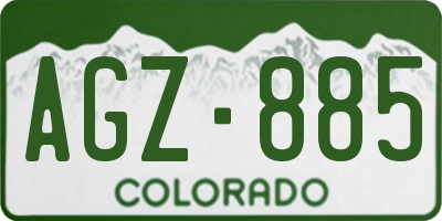 CO license plate AGZ885