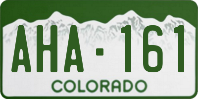 CO license plate AHA161