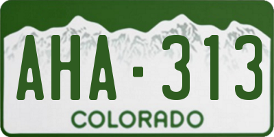 CO license plate AHA313