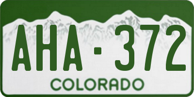 CO license plate AHA372