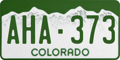 CO license plate AHA373