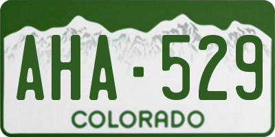 CO license plate AHA529