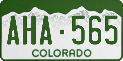 CO license plate AHA565