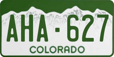 CO license plate AHA627
