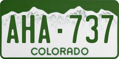 CO license plate AHA737