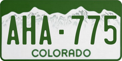 CO license plate AHA775