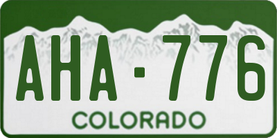 CO license plate AHA776