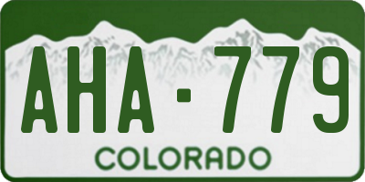CO license plate AHA779