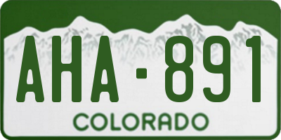 CO license plate AHA891