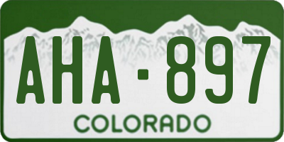 CO license plate AHA897