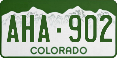 CO license plate AHA902
