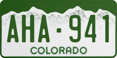 CO license plate AHA941