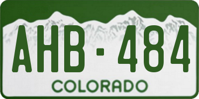 CO license plate AHB484