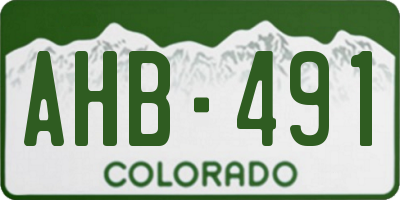 CO license plate AHB491
