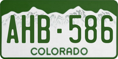 CO license plate AHB586