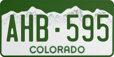 CO license plate AHB595