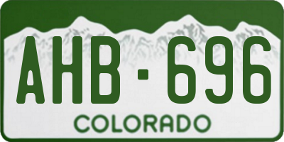 CO license plate AHB696