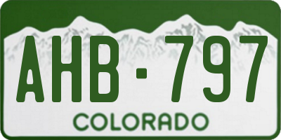 CO license plate AHB797