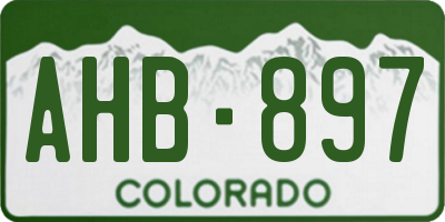 CO license plate AHB897
