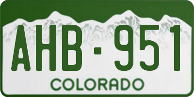 CO license plate AHB951