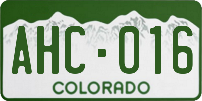 CO license plate AHC016
