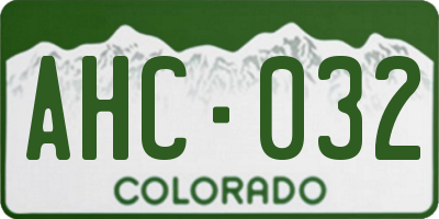 CO license plate AHC032