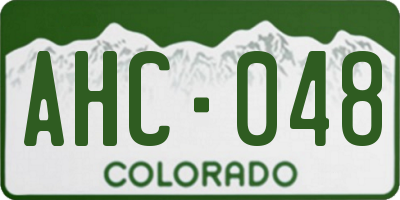 CO license plate AHC048