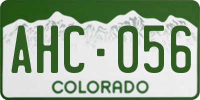 CO license plate AHC056