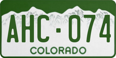 CO license plate AHC074