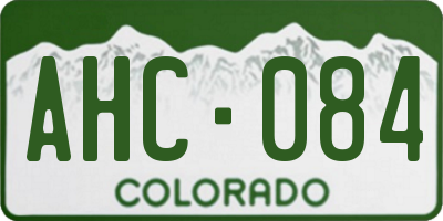 CO license plate AHC084