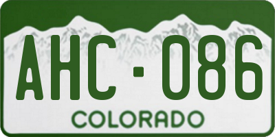 CO license plate AHC086