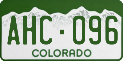 CO license plate AHC096
