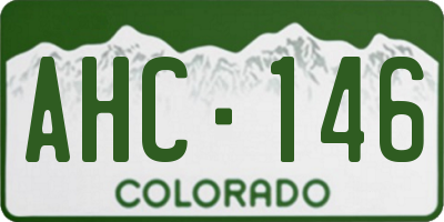 CO license plate AHC146
